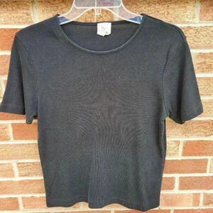 Ralph Lauren Polo Jeans Co. Black Tee Shirt Women's Size Large Made in USA